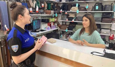 Cizre’de kadın polisler kadın esnafa ‘KADES’i tanıttı